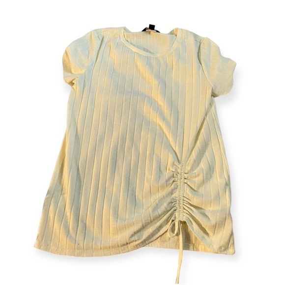 Simply Vera Vera Wang Shirt Women’s Size Small Light Yellow Short‎ Sleeve - Picture 1 of 8